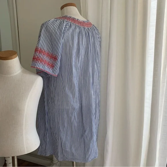 J Crew Blue Stripe Swim Coverup - Picture 3 of 7